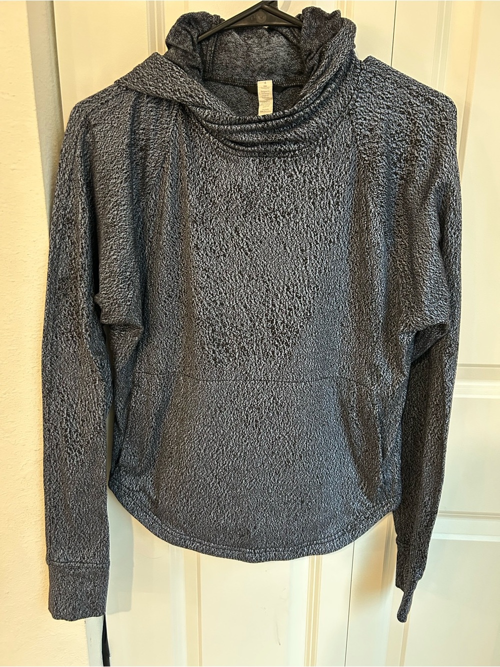 Lululemon Athletica Navy Textured Cowl-Neck Pullover